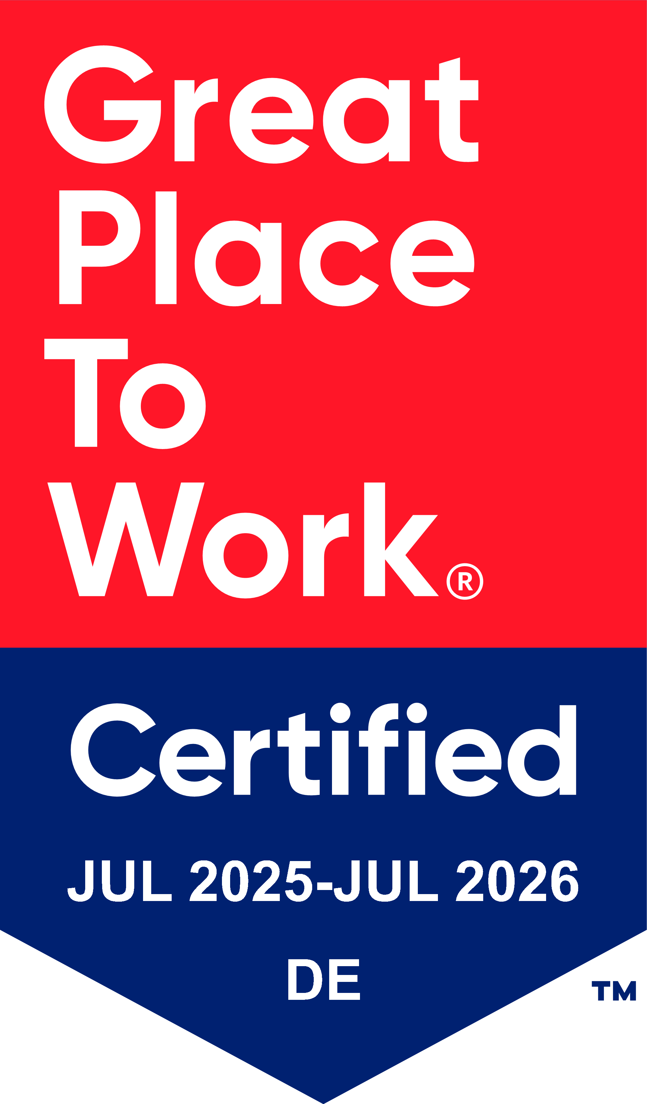 Great Place To Work Certified Jul 2025 - Jul 2026 DE